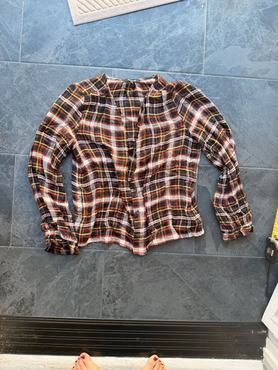 Madewell Tops - madewell fall blouseXSplaid button down dainty cozy